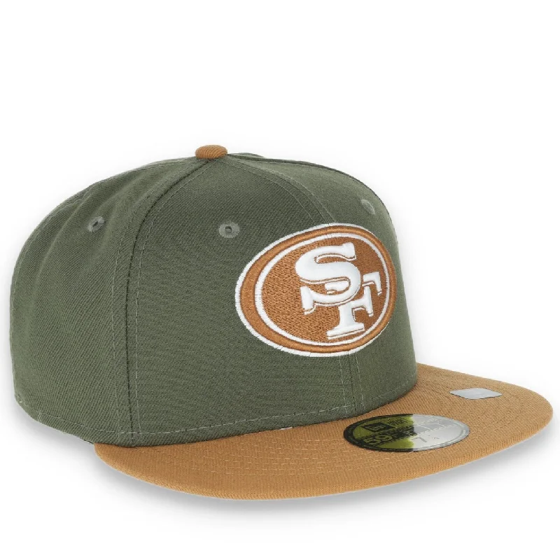 Closeout NEW ERA SAN FRANCISCO 49ERS 59FIFTY COLOR PACK FITTED -OLIVE/TAN