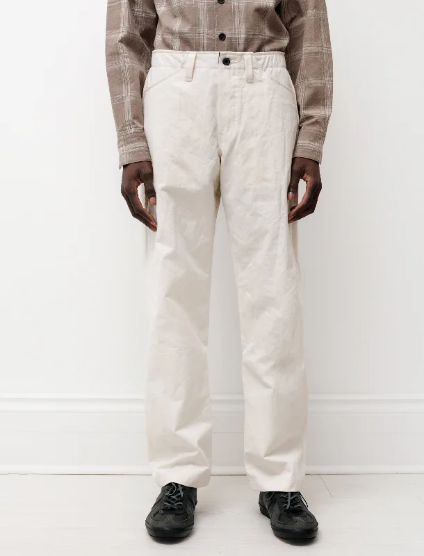 Pay Less Four Pocket Pant Washed Cotton Twill Natural