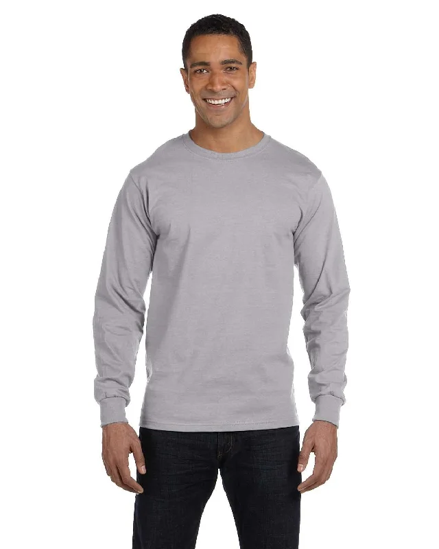 Early Bird Gildan 50/50 Long Sleeve T-Shirt | Sport Grey