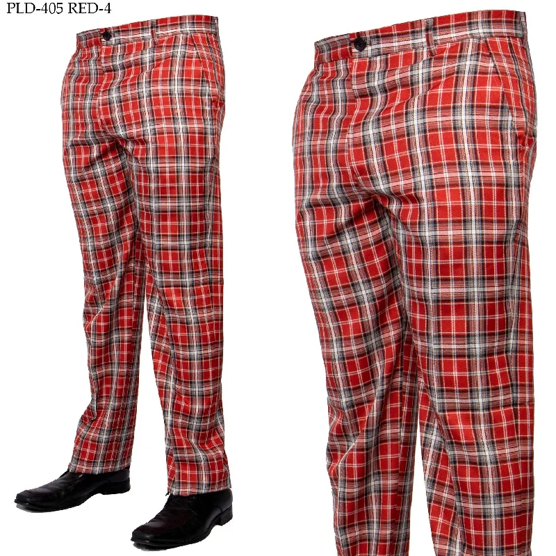 Big Discounts PLD-405 I PRESTIGE PLAID PANTS I RED4
