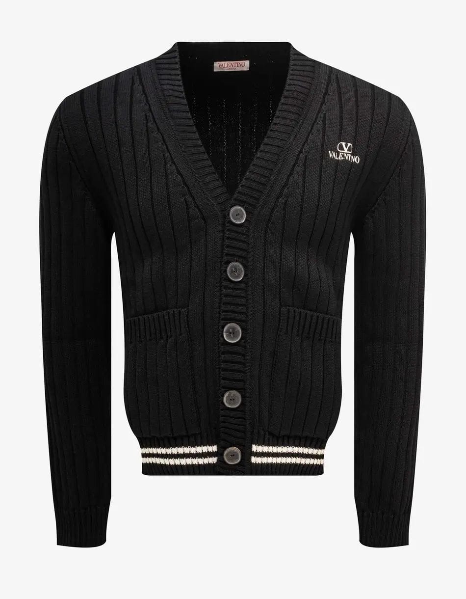 Lowest Price Valentino Garavani Black VLogo Cardigan