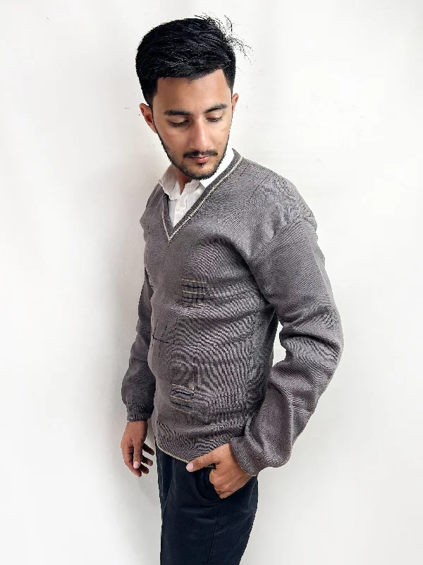 Today’s Special Light Purple Full Sleeves Sweater for Men MSW47