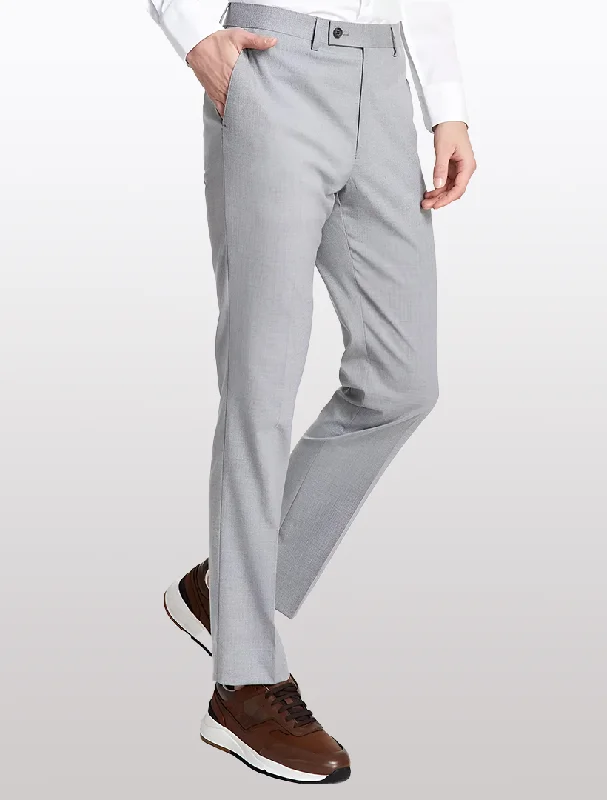 Weekend Deals That Thrill Light Grey Men's Modern Fit Stretch Suit Separates Pants