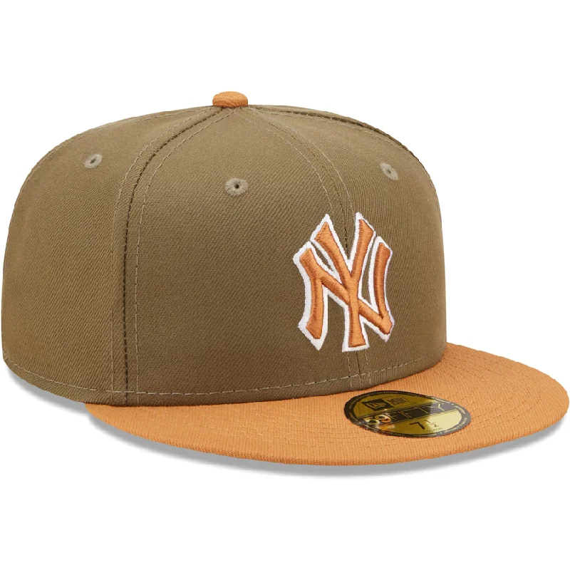Hurry Up New Era New York Yankees Two-Tone Color Pack 59FIFTY Fitted Hat-Olive/Brown Hurry Up New Era New York Yankees Two-Tone Color Pack 59FIFTY Fitted Hat-Olive/Brown