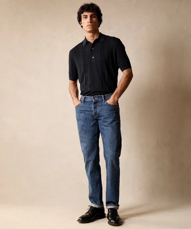 Weekend Bargains to Enjoy Slim Selvedge Jean in Mid-Blue Wash