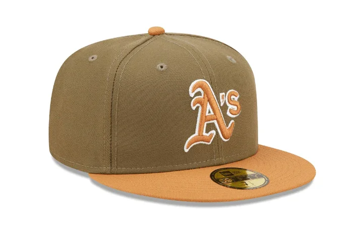 Limited Offer New Era Oakland Athletics Two-Tone 59FIFTY Fitted Hat-Olive/Tan