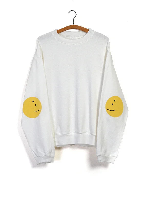 ECO SWT | Rainbowy Crewneck Sweater | White