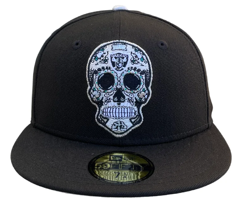Factory Direct Sale NEW ERA LAS VEGAS RAIDERS SUGAR SKULL 59FIFTY FITTED HAT-BLACK/METALLIC Factory Direct Sale NEW ERA LAS VEGAS RAIDERS SUGAR SKULL 59FIFTY FITTED HAT-BLACK/METALLIC