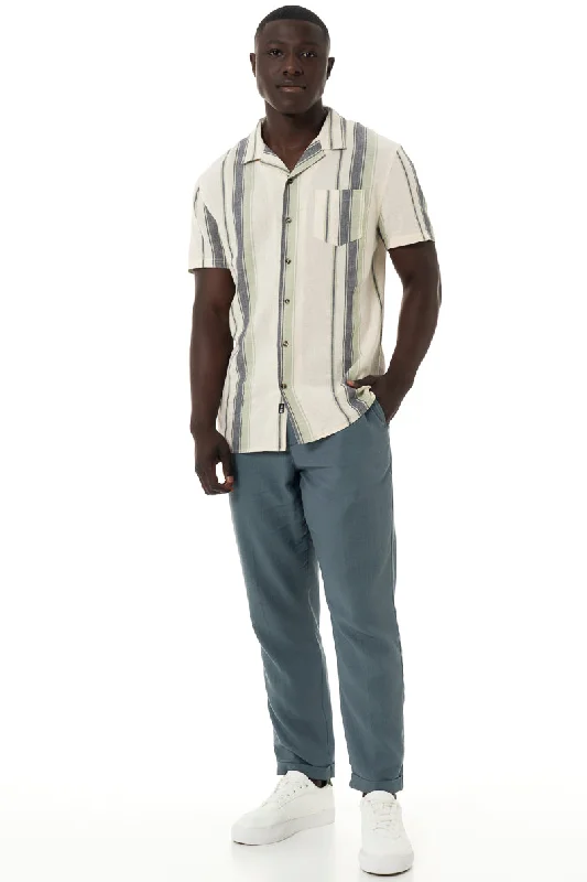 Shop Now Linen Pants _ 150354 _ Petrol