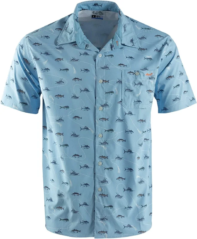 Price Drop Salt Life Short Sleeve Men's Woven Shirts