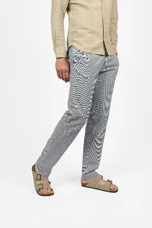 Half Price Blue Houndstooth Pant