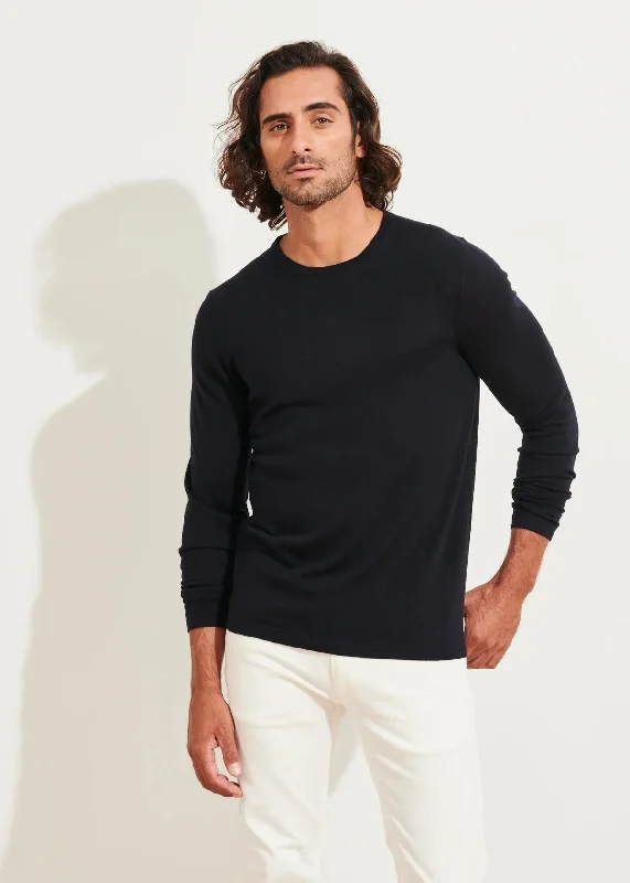 Price Meltdown Navy Extra-Fine Merino Sweater - Patrick Assaraf