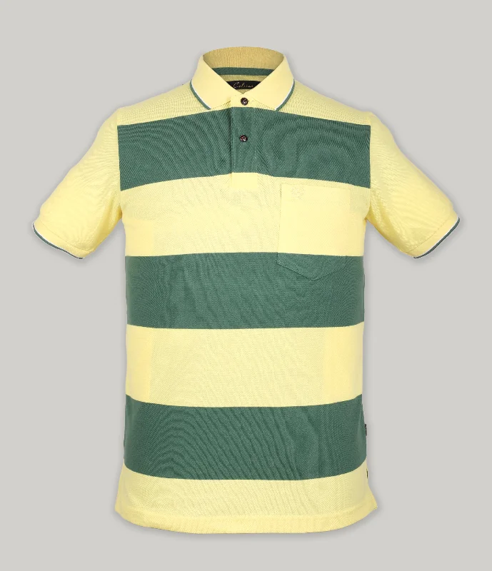 Stripe Pique Polo