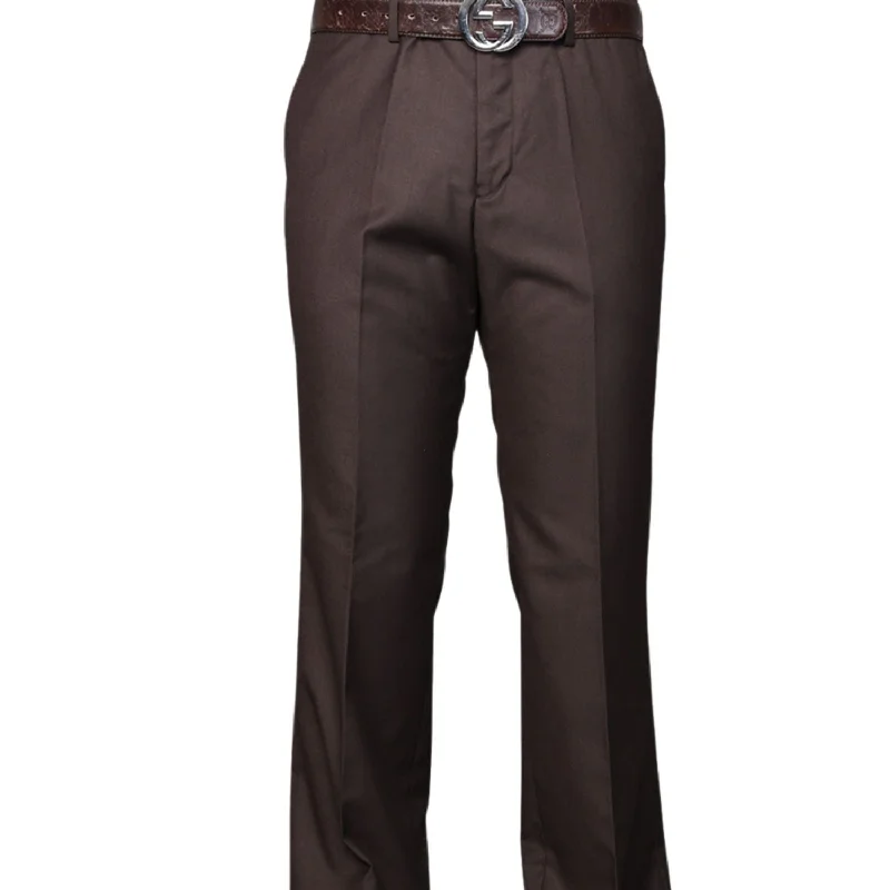 Fantastic Savings Dubhe Collection: Brown Pleated Wool Pants