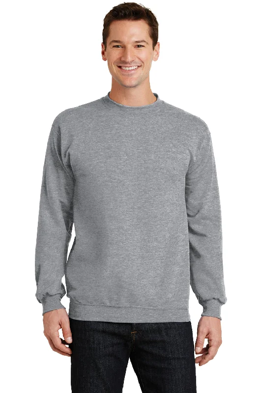 Bargain Blast Port & Company Mens Core Pill Resistant Fleece Crewneck Sweatshirt - Heather Grey Bargain Blast Port & Company Mens Core Pill Resistant Fleece Crewneck Sweatshirt - Heather Grey