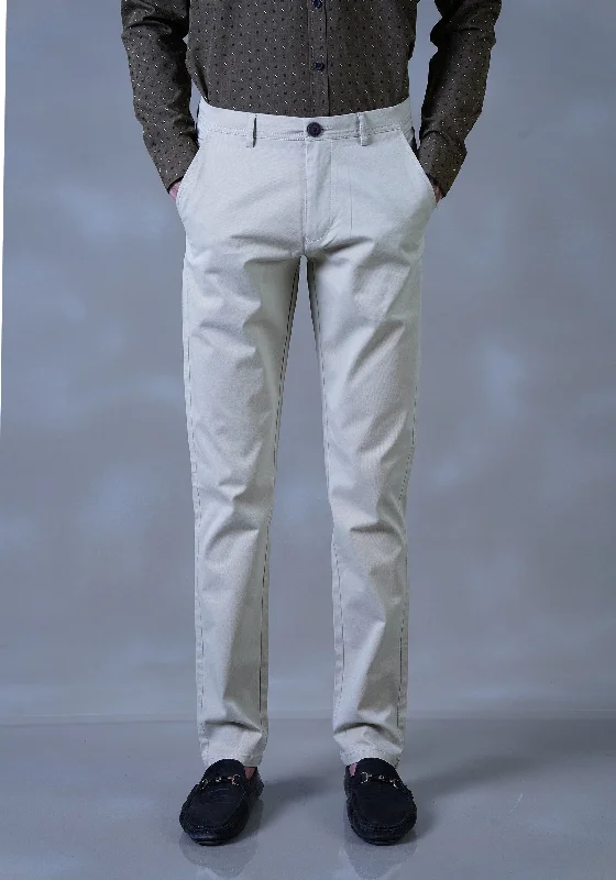 Fantastic Offers Slim Fit Cream Chino Pants