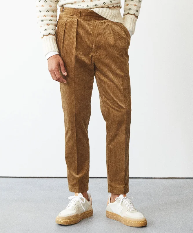 Weekend Specials to Indulge In Italian Corduroy Gurkha Trouser in Khaki