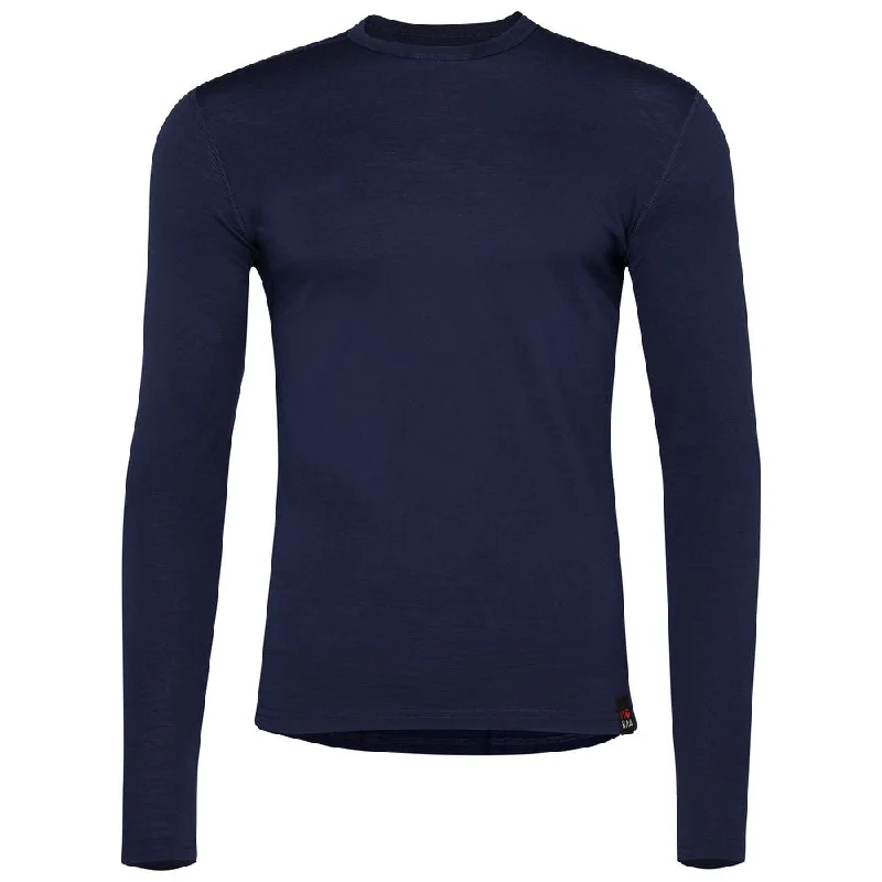 Instant Savings Mens Merino 180 Long Sleeve Crew (Navy)