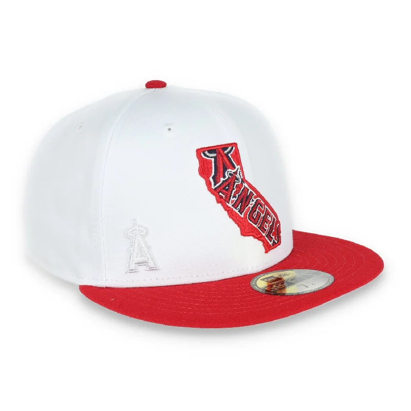 Major Savings New Era Los Angeles Angels State View E1 59FIFTY-White/Red