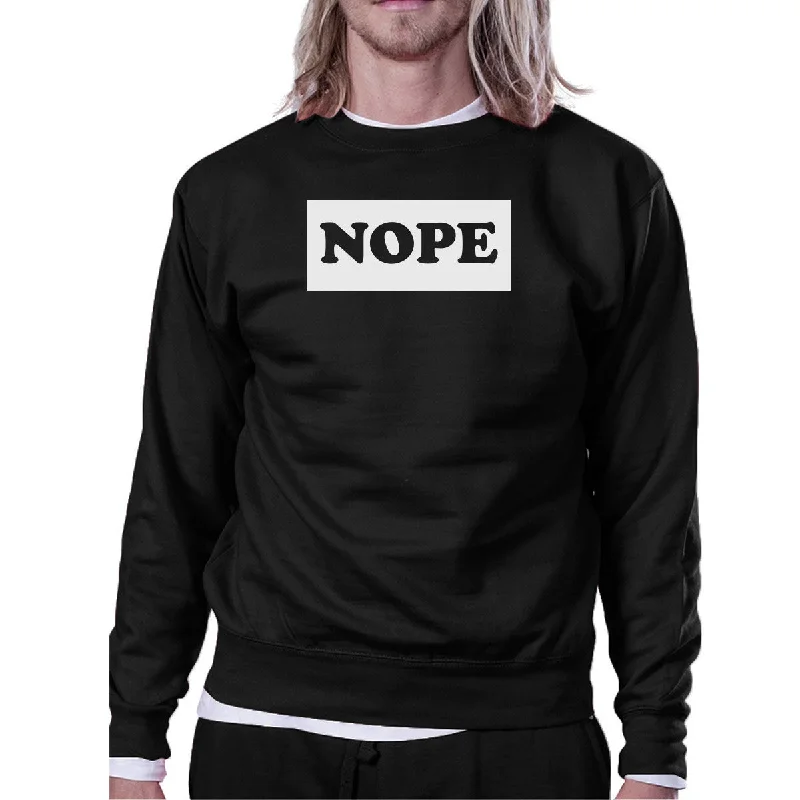 Overstock Nope Sweatshirt Back To School Funny Graphic Printed Sweater