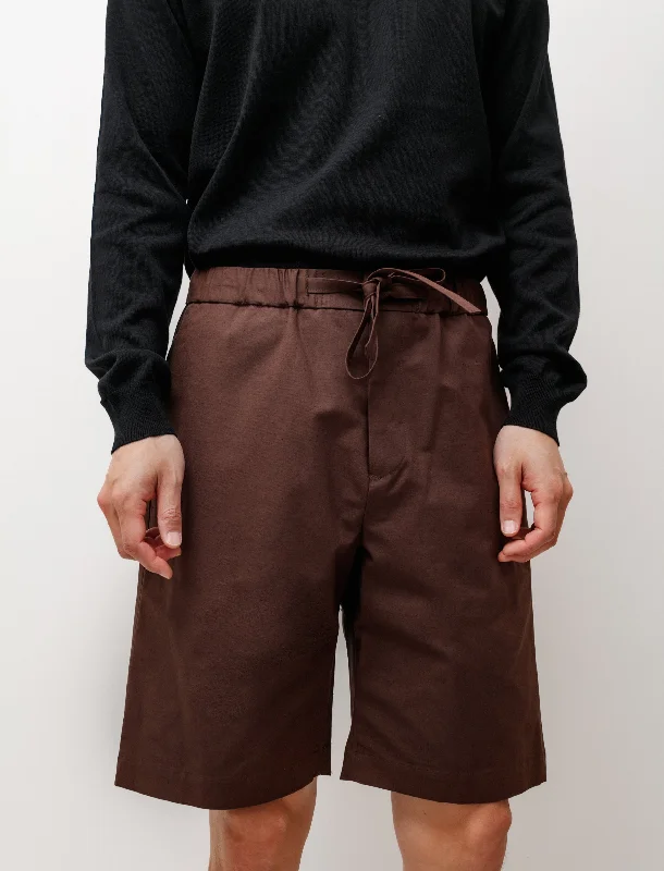 Daily Special Organic Cotton Silk Nep Weather S/S Pyjama Shorts Chocolate