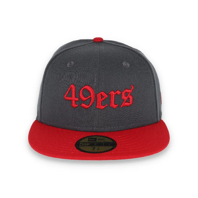 Discount Extravaganza NEW ERA SAN FRANCISCO 49ERS GOTHIC SCRIPT 2TONE 59FIFTY FITTED- HEATHER GREY/RED