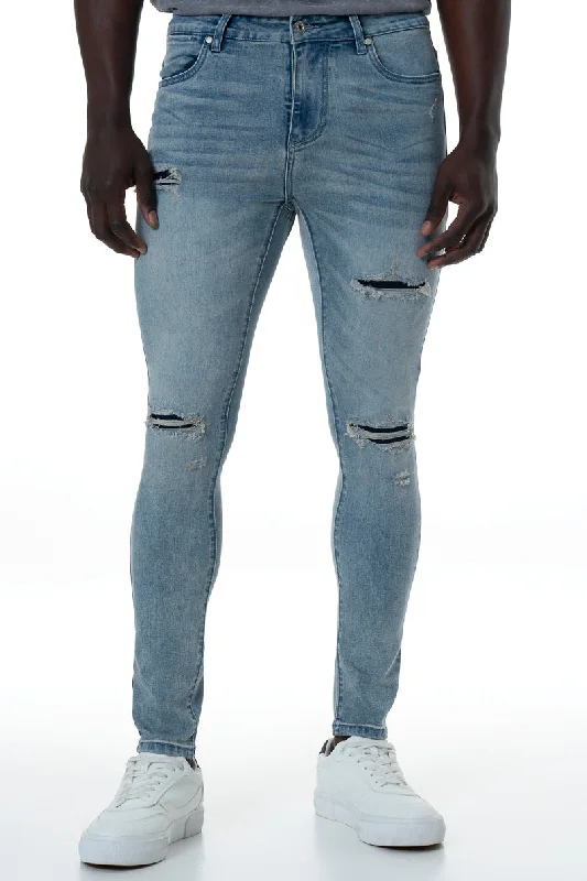 Mega Sale Rf10 Ripped Super Skinny Jeans _ 156186 _ Light Wash