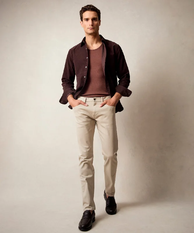 Online Deal Slim Fit 5-Pocket Chino in Manor Grey