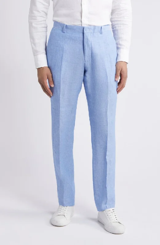 The Best Deal Casual Men's Blue Linen Pants