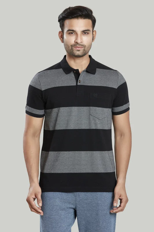 Stripe Jacquard Polo