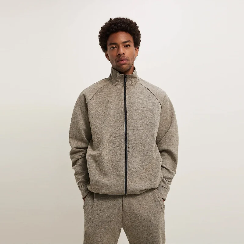 Limited Quantity ZR - Men 'Sand Marl' Basic Jogging High Neck Jacket Zipper Zr126