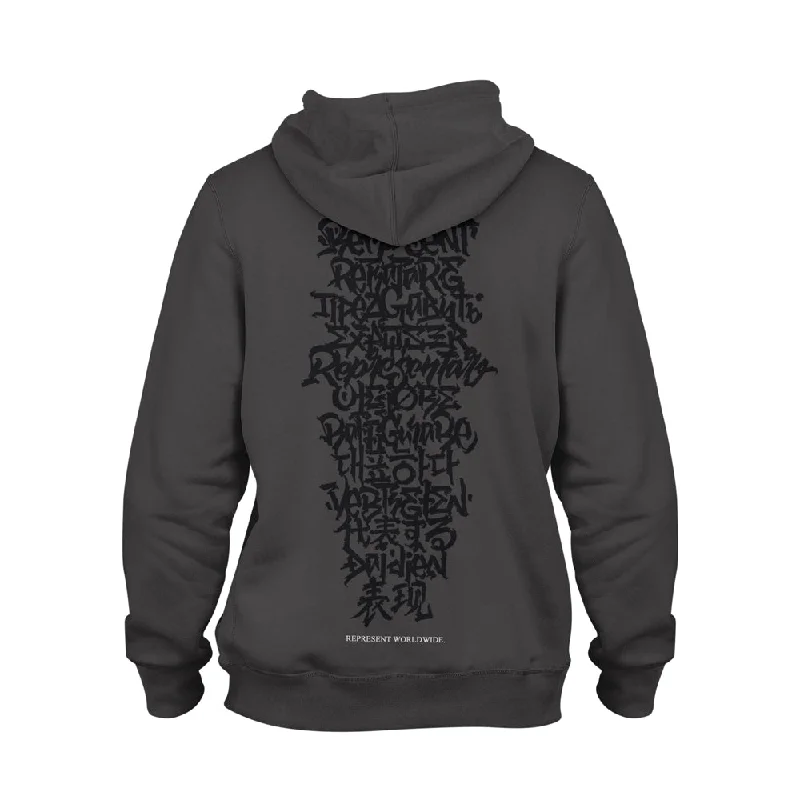 Worldwide Heavyweight Hoodie [DEEP CHARCOAL] WE ARE ALL ONE COLLECTION