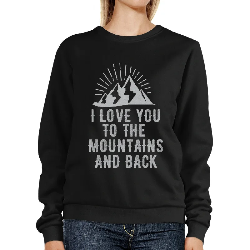 Special Savings Mountain And Back Black Graphic Sweatshirt Cute Gift For Couples