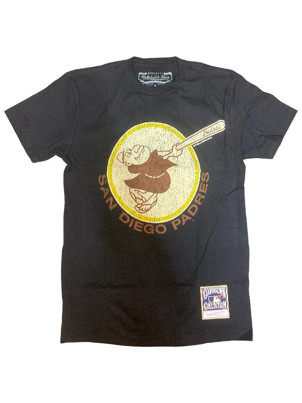 Overstock Mitchell & Ness Men's Under The Lights San Diego Padres Graphic Tee- Black Overstock Mitchell & Ness Men's Under The Lights San Diego Padres Graphic Tee- Black