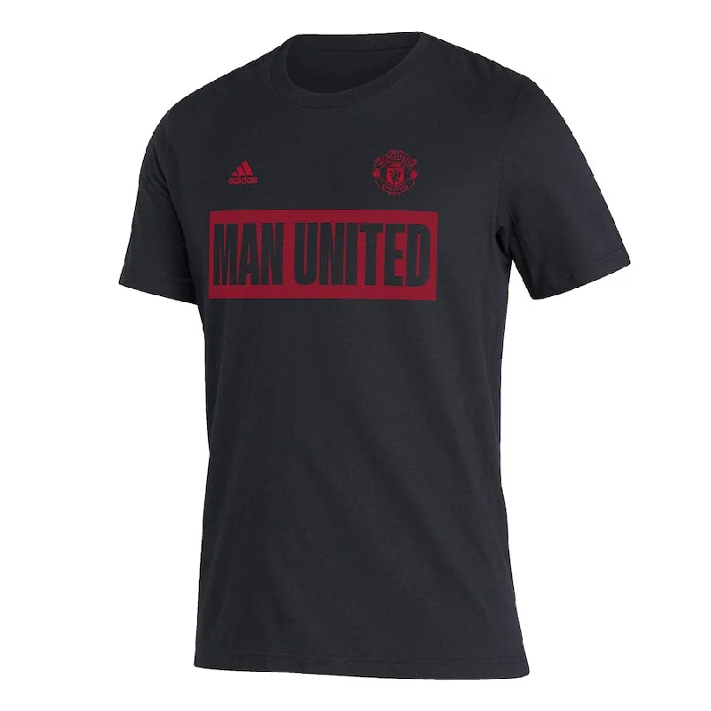 Fantastic Savings ADIDAS MANCHESTER UNITED BOX T-SHIRT- BLACK