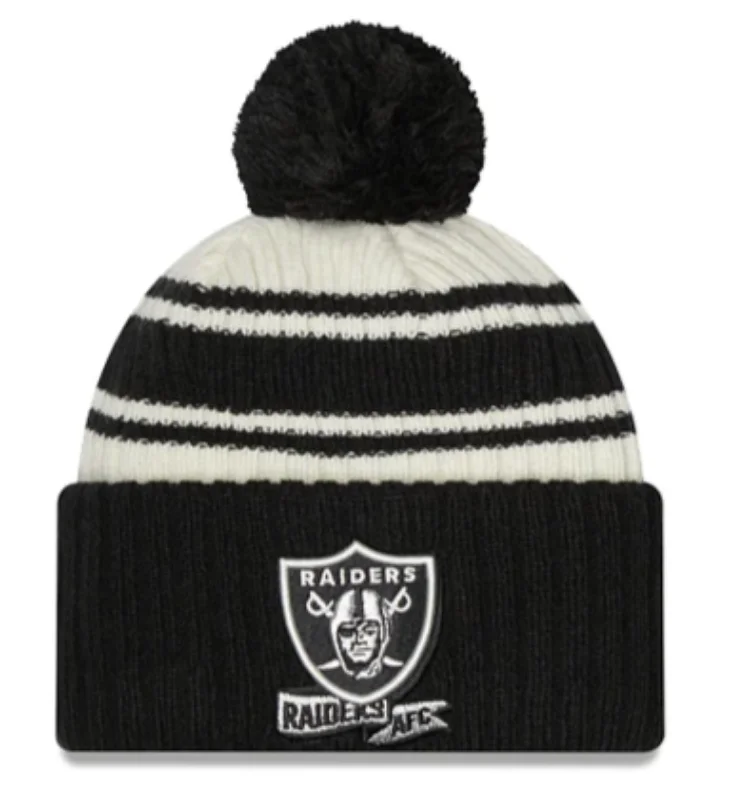 Don't Wait New Era LAS VEGAS RAIDERS Cold Weather Pom Knit