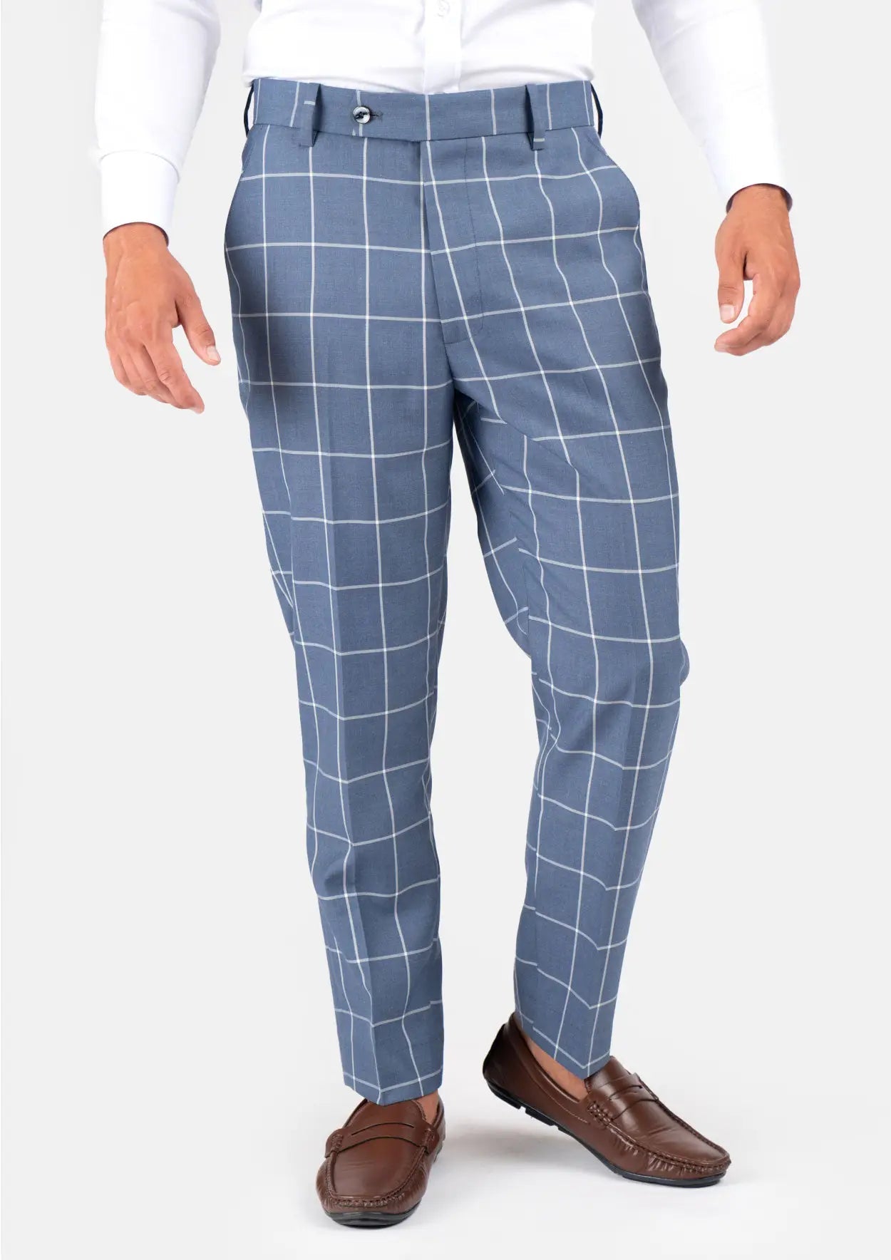 Take Advantage Blue Windowpane Pants