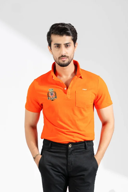 Polo Republica Men's Polo Crest Embroidered Pocket Polo Shirt