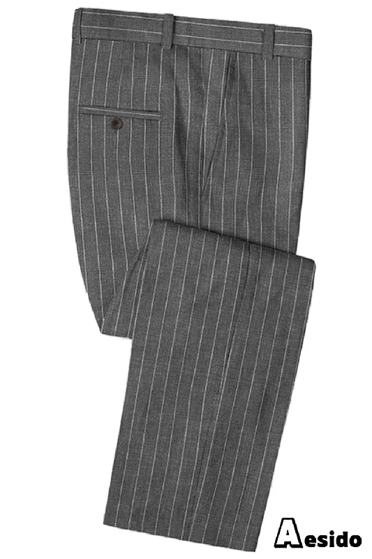 Savings Event Men's Business Casual Striped Pants