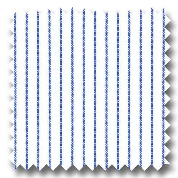 Weekend Specials to Grab White with Medium Blue Pin Stripe Pinpoint - Custom Dress Shirt Weekend Specials to Grab White with Medium Blue Pin Stripe Pinpoint - Custom Dress Shirt