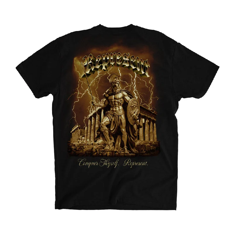 Big Discounts Conquer Thyself Signature Tee [BLACK] STONE COLLECTION