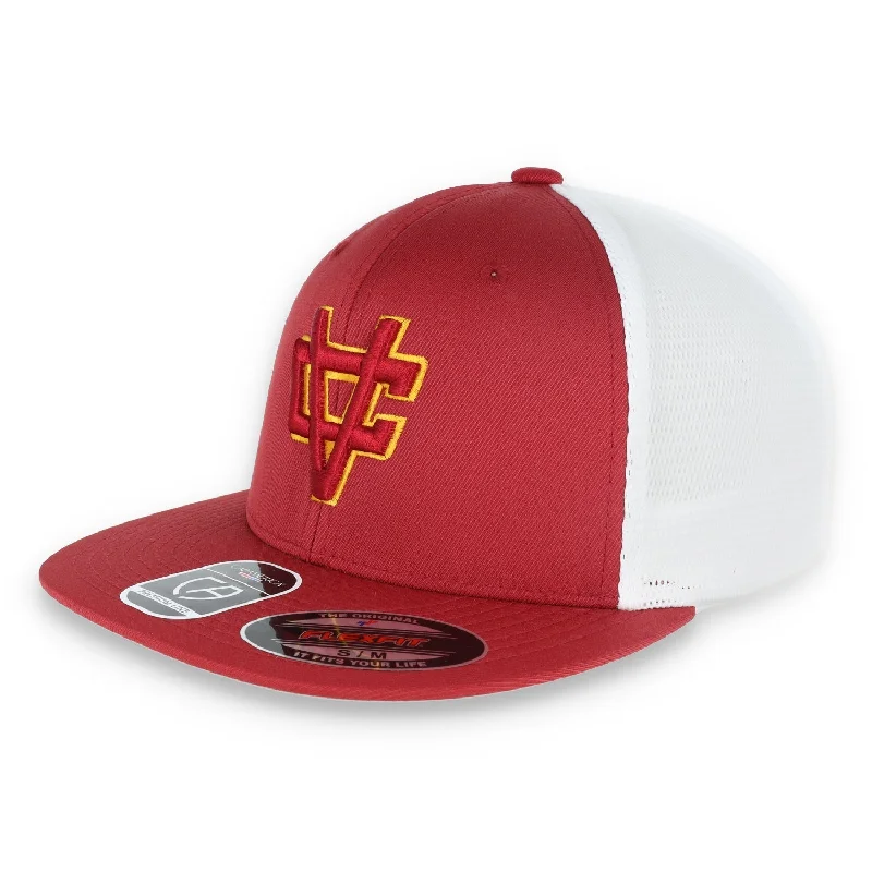Daily Specials Flexfit® Vintage Crushers Performance Trucker Mesh Back Cap-Cardinal/White Daily Specials Flexfit® Vintage Crushers Performance Trucker Mesh Back Cap-Cardinal/White