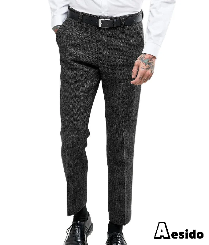 The Best Prices Herringbone Tweed Trousers
