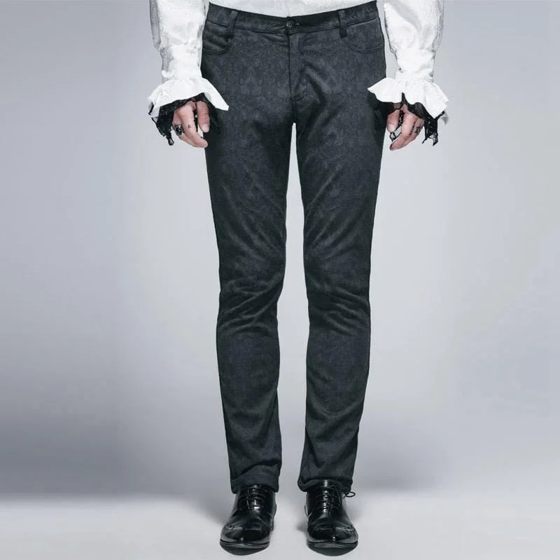 Limited Time Offer Men's Punk Classic Brocade Trousers