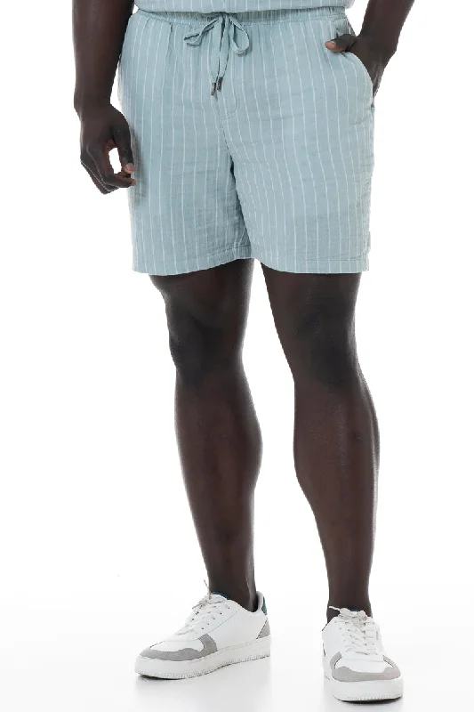 Now Available Striped Pull-On Shorts _ 151870 _ Sage