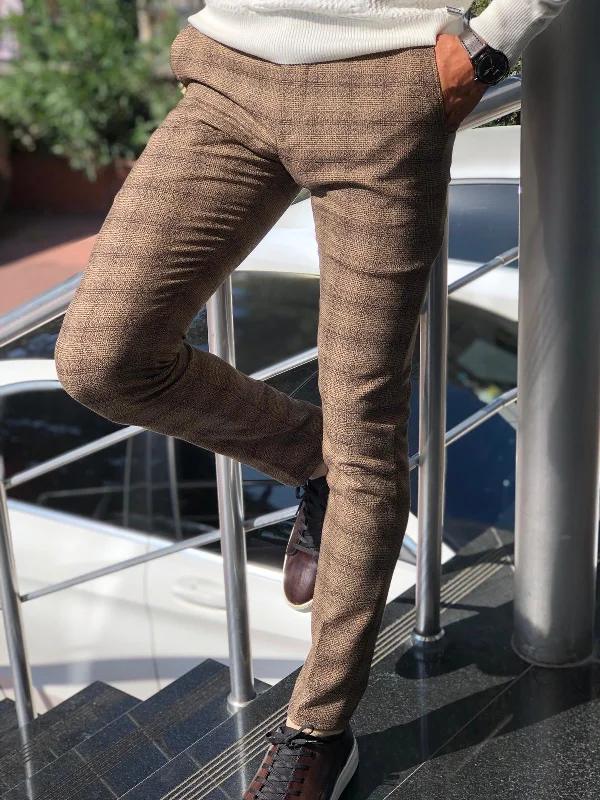 Savings Galore Malacan Slim-fit Pants in Brown
