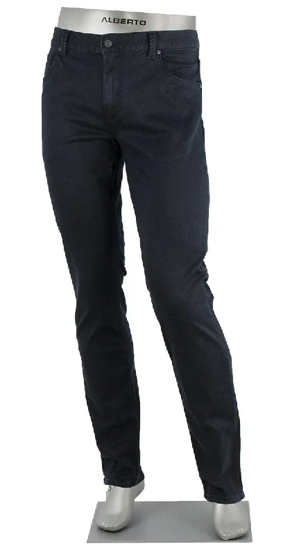 Dark Indigo Pipe T400 SuperFit Dual FX Denim Slim Fit - ALBERTO