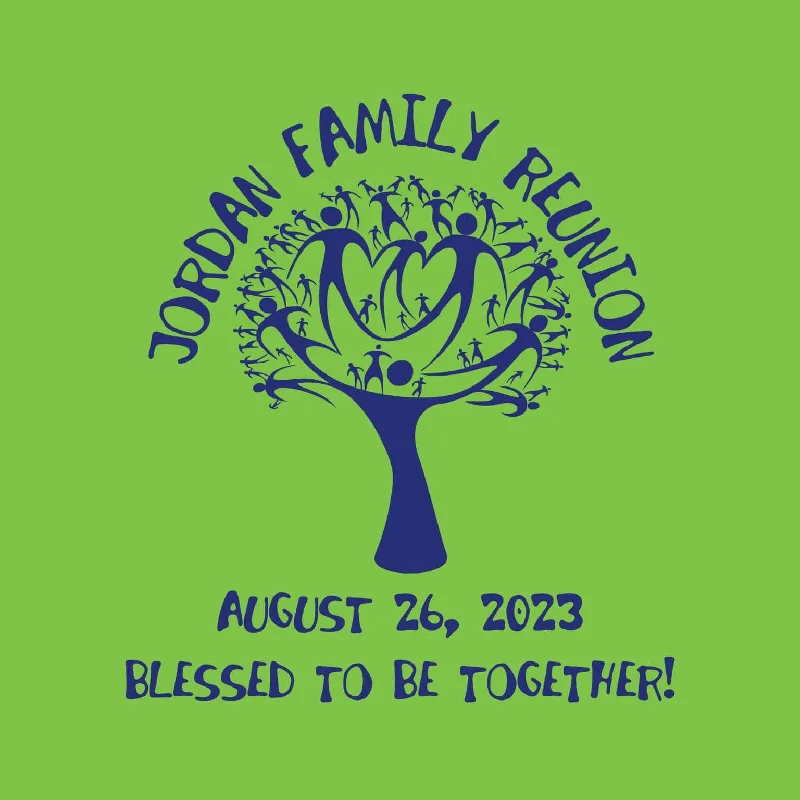 Pay Less Blessed Stylized Tree Family Reunion T-Shirt Design R1-57