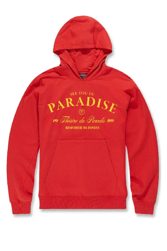 New Markdowns See You In Paradise Pullover Hoodie (Red)