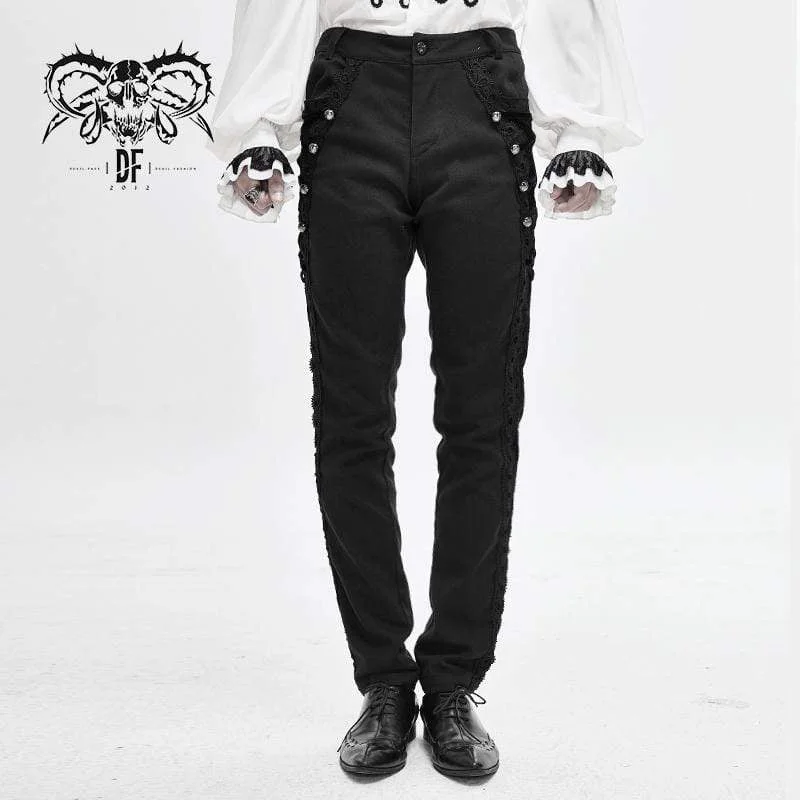 Weekend Specials to Celebrate Men's Gothic Back Chain Jacquard Pocket Pants